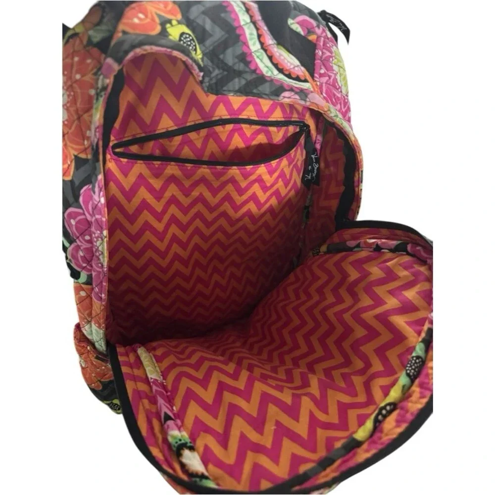 Vera Bradley Campus Backpack in the retired Ziggy Zinnia pattern.